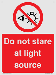 Do not stare at light source
